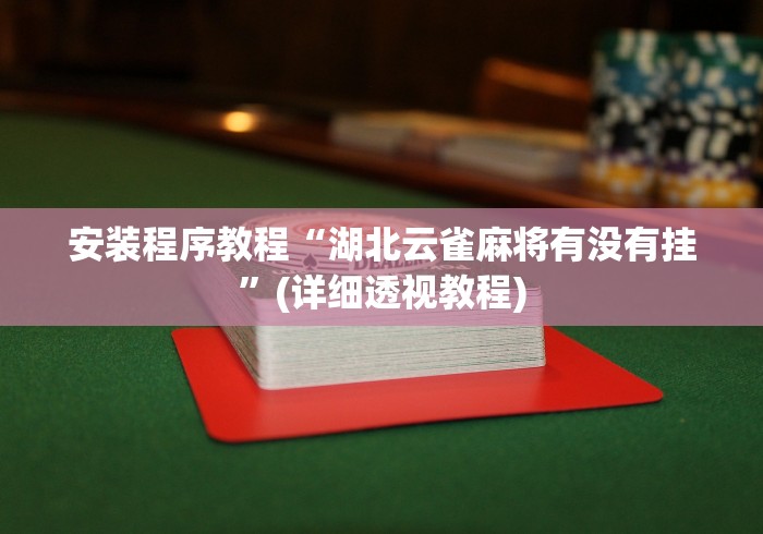 安装程序教程“湖北云雀麻将有没有挂”(详细透视教程)