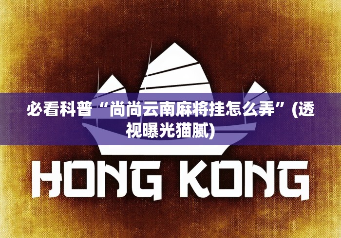 必看科普“尚尚云南麻将挂怎么弄	”(透视曝光猫腻)