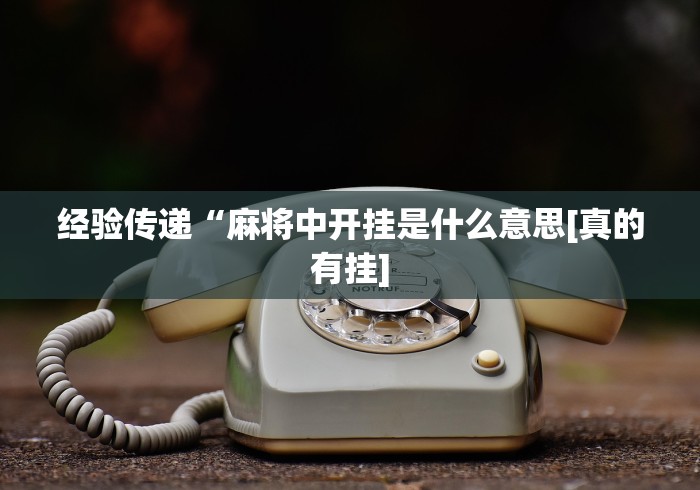 经验传递“麻将中开挂是什么意思[真的有挂]