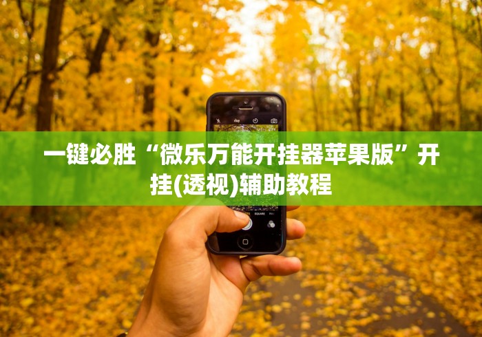 一键必胜“微乐万能开挂器苹果版	”开挂(透视)辅助教程