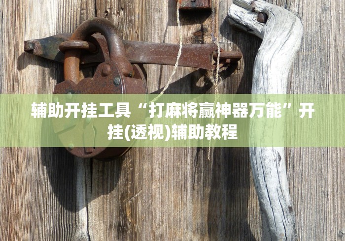 辅助开挂工具“打麻将赢神器万能”开挂(透视)辅助教程