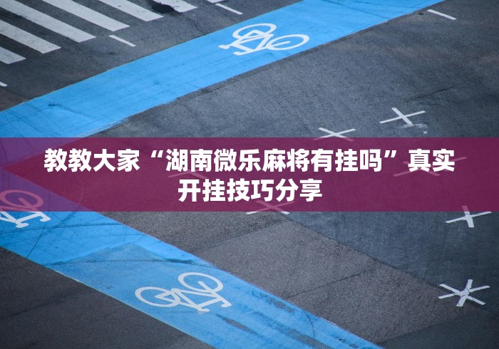 教教大家“湖南微乐麻将有挂吗”真实开挂技巧分享