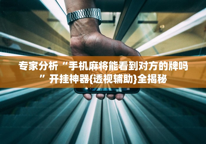 专家分析“手机麻将能看到对方的牌吗”开挂神器{透视辅助}全揭秘