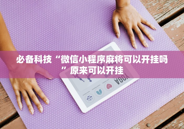 必备科技“微信小程序麻将可以开挂吗”原来可以开挂