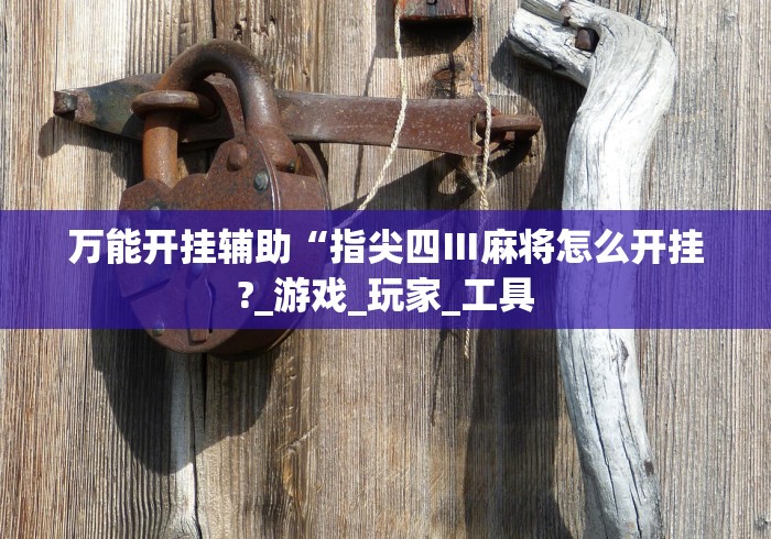 万能开挂辅助“指尖四Ⅲ麻将怎么开挂?_游戏_玩家_工具